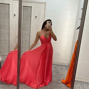 A.L.C aries pleated open back dress